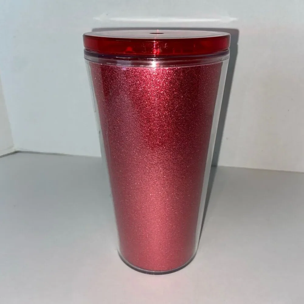 Starbucks Red Glitter Holiday Tumbler 16 fl oz 2020